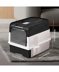 Aostirmotor Cube Design Cat Litter Box