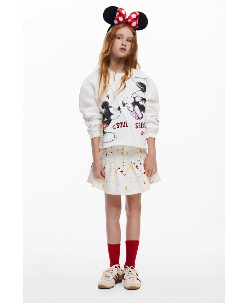 Desigual Girls's Mickey Mouse Kiss Sweatshirt