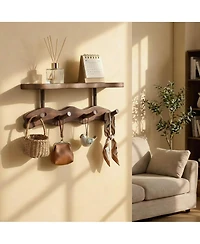 Yigii Wavy Wall Rack & Shelf for Small Spaces