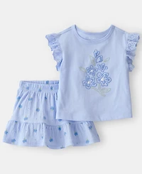 Carter's Baby Girls' Floral Top & Skort, 2-Piece Set