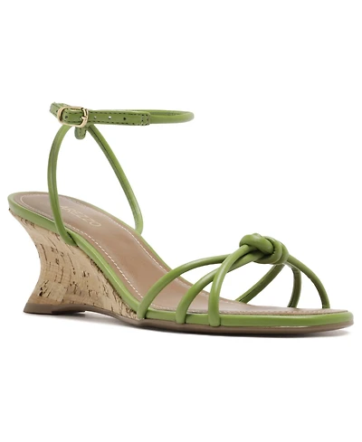 Arezzo Women's Thara Round Toe Wedge Sandals