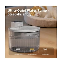 Aostirmotor Touch-Free Automatic Pet Waterer, 2L Smart Sensor Fountain with Continuous Fresh Water for Cats, White