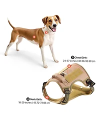Aostirmotor Tactical Dog Harness for Large Dogs, No-Pull Adjustable Pet Vest with Handle & Leash