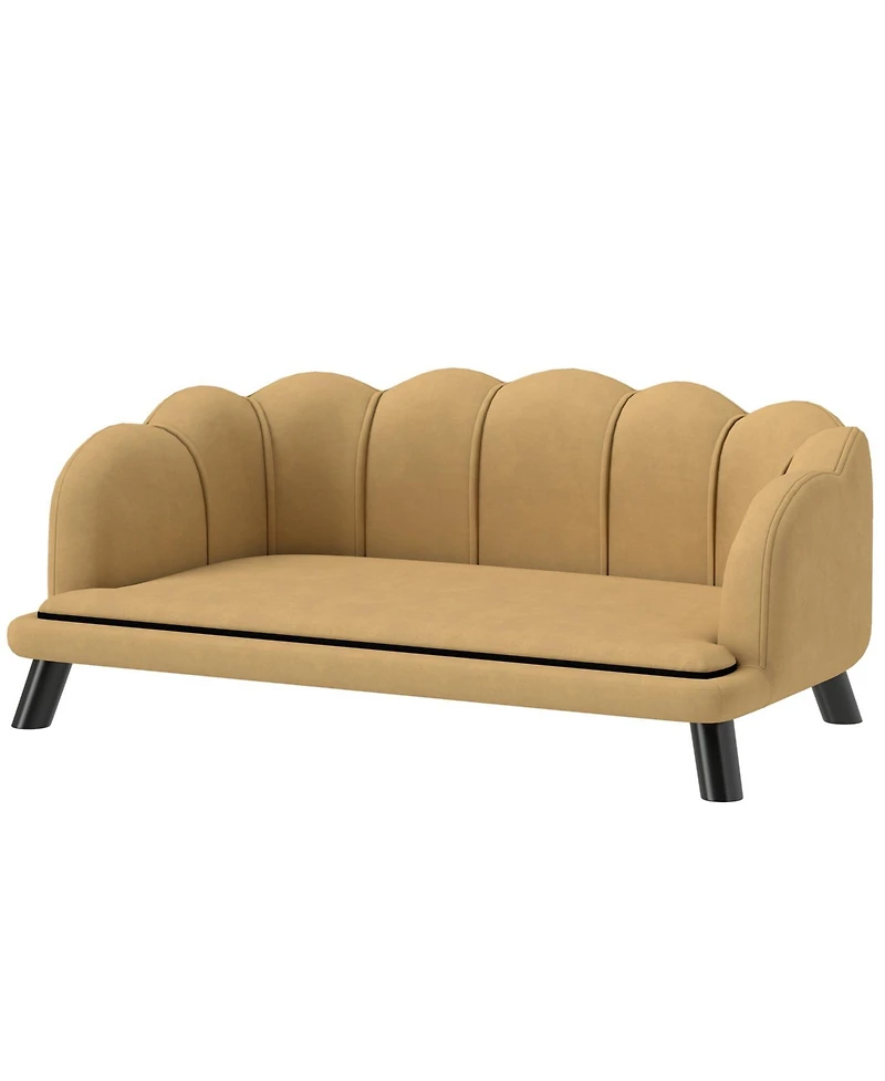 Aostirmotor Pet Sofa Bed with Coffee Pearl Design