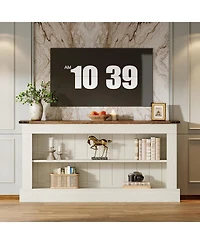 Tribesigns Farmhouse Tv Stand for 70-Inch Tv, 63" Entertainment Center with Storage, Modern Media Console Table