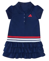 adidas Baby Girls' Ruffle Short-Sleeve Polo Dress and Bloomers, 2-Piece Set