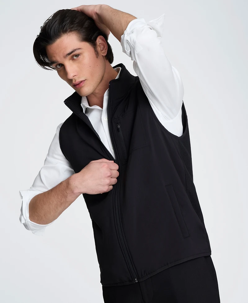 Kenneth Cole Men's Mixed Media Vest