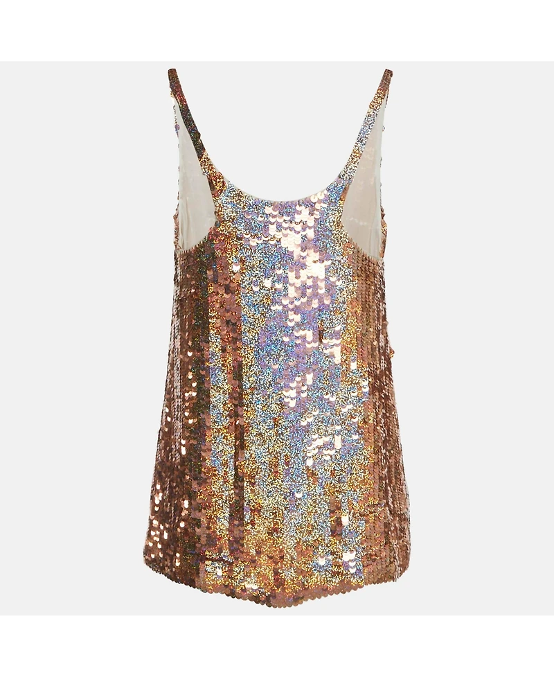 Pre-Owned Stella Mccartney Women's Metallic Sequin Tank Top