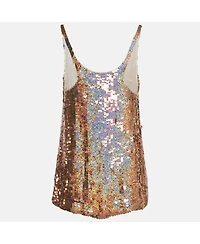 Pre-Owned Stella Mccartney Women's Metallic Sequin Tank Top