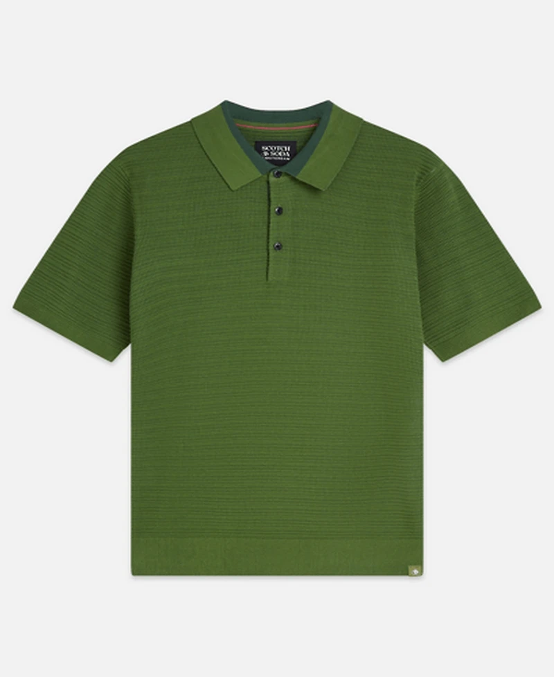 Scotch & Soda Men's Knitted Regular-Fit Polo T-Shirt
