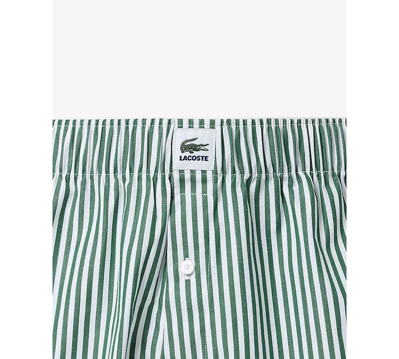 Lacoste Men's Straight-Fit Woven Boxers, 3-Pack