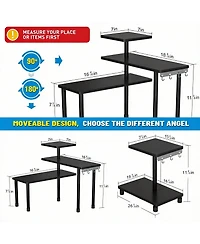 Yigii Adjustable 3-Tier White Bathroom Organizer for Makeup and Vanity