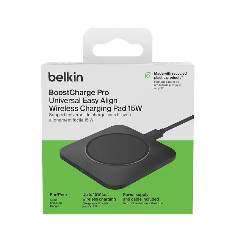 Belkin BoostCharge Pro Universal Easy Align Wireless Charging Pad 15W