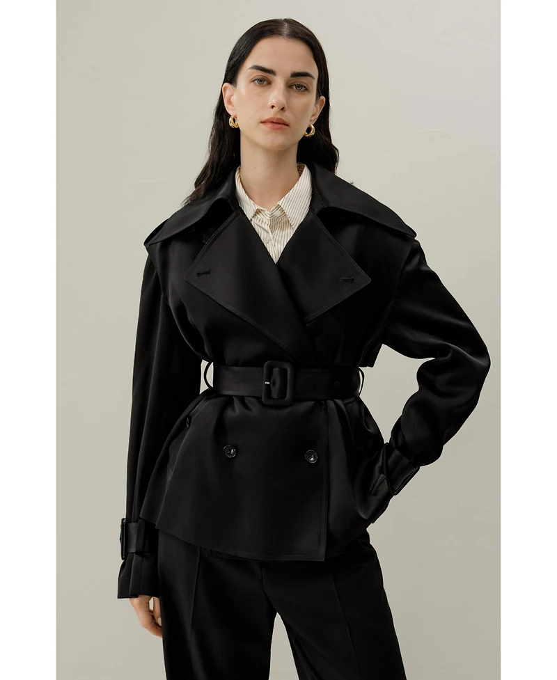 Lilysilk Women's Serica Short Trench