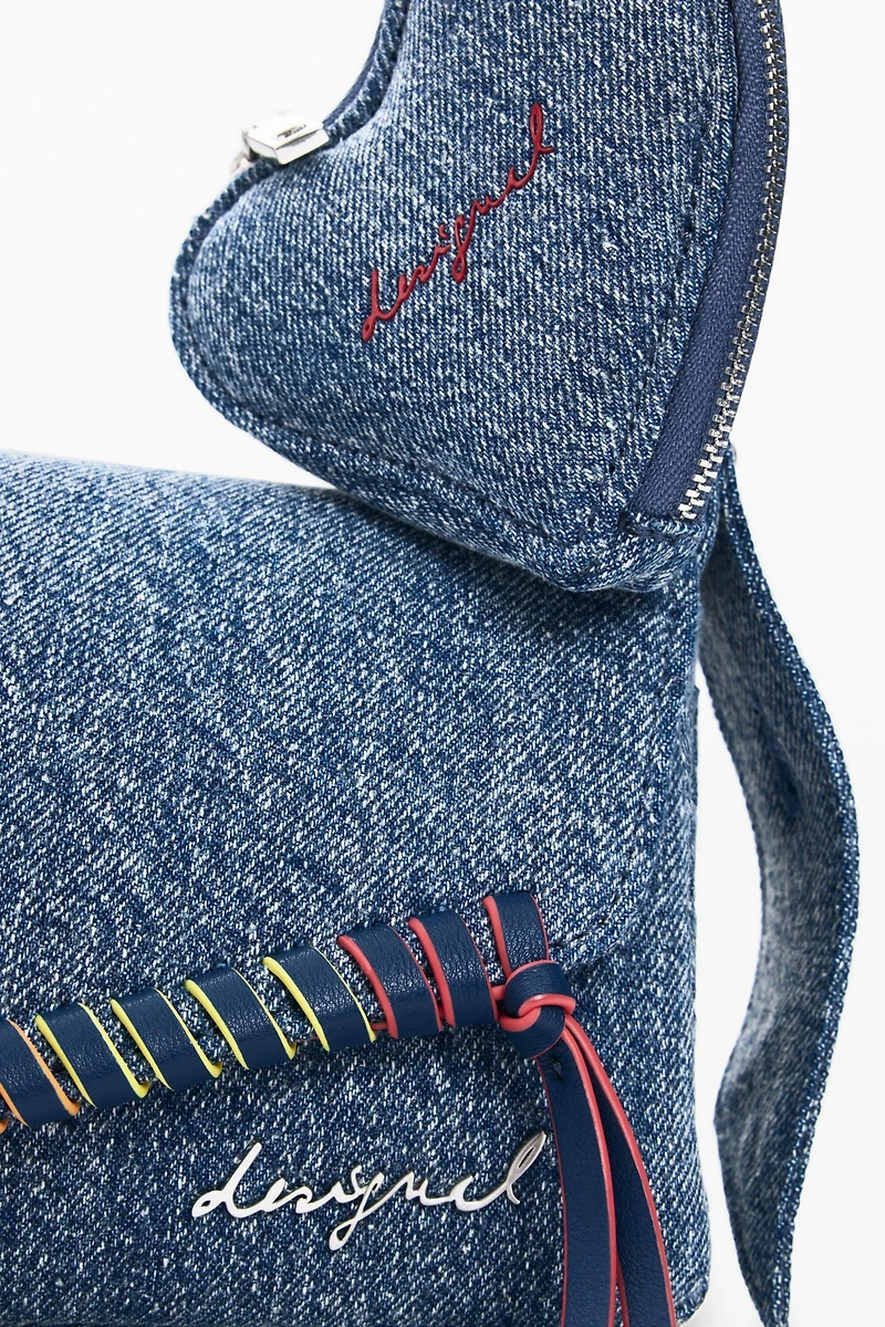 Desigual Women's Medium denim heart bag