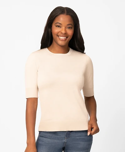 Melissa Paige Women's Whip Stitch Elbow-Sleeve Sweater