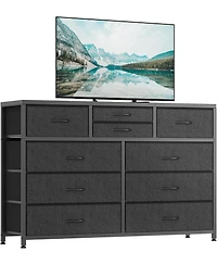 gaomon 10 Drawers Fabric Dressers for Bedroom, Modern Chest of Drawers, 45" Wide Tv Stand