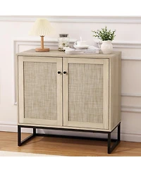 gaomon Sideboard Buffet Cabinet with Rattan Doors, Farmhouse Console