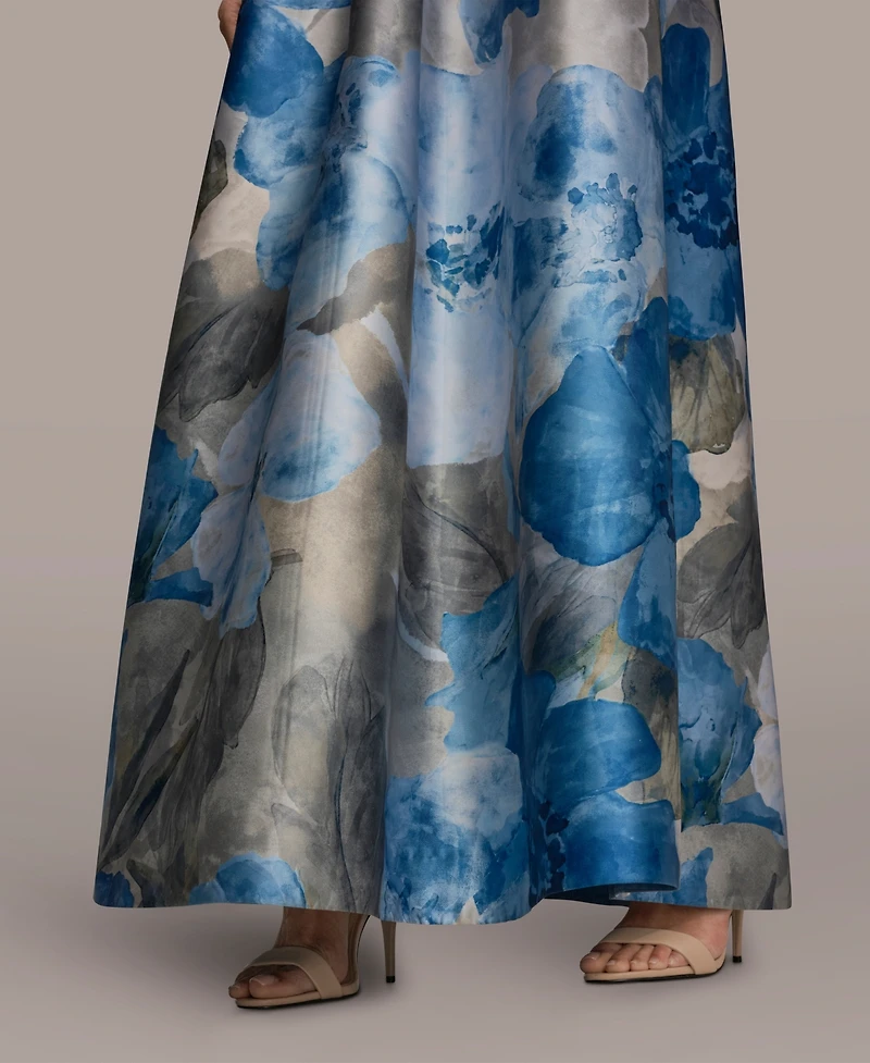 Donna Karan New York Women's Sweetheart Neck Floral Ball Gown
