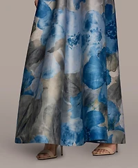 Donna Karan New York Women's Sweetheart Neck Floral Ball Gown