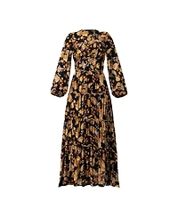 Ivonne Women's Puff Sleeve Maxi Dress