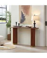 Streamdale Furniture Narrow Console Table with Stainless Steel Legs, Modern Design