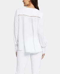 Nydj Women's Liliana Peasant Long Sleeve Top