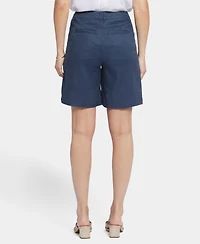 Nydj Women's Relaxed Zip Fly and Button Front Short