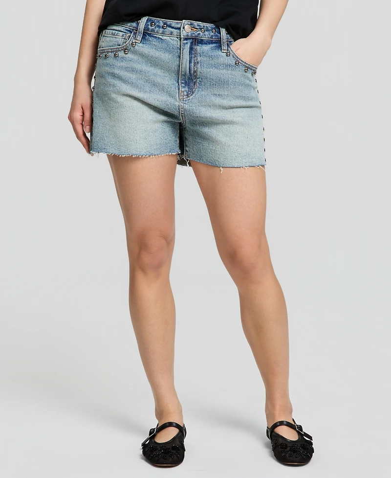 And Now This Women's Studded Jean Shorts, Macy's Exclusive