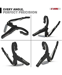 5 Core Guitar Capo Pair Quick Change Acoustic Electric String Clip Banjo Mandolin Or Ukulele Black