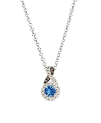 Le Vian Ceylon Sapphire (0.32 ct. t.w.), Nude Diamond (0.14 ct. t.w.) & Chocolate Diamond (0.02 ct. t.w.) Pendant Necklace in 14k Vanilla Gold