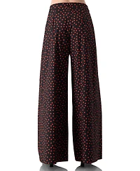 Ivonne Women's Wide-Leg Polka Dot Pants