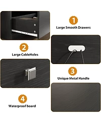 gaomon 70in Tv Stand for TVs up to 80", Mid Century Modern Entertainment Center with Storage Drawer and Open Shelves