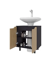 Fm Furniture Jerome Under Sink Storage Cabinet with Double Doors and Adjustable Shelves