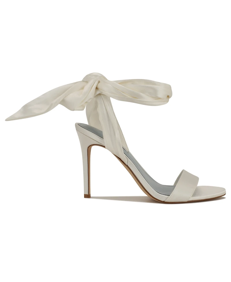 Nine West Women's Maddie Bridal Ankle Tie Wrap Stiletto Heel Sandals