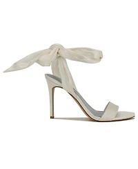 Nine West Women's Maddie Bridal Ankle Tie Wrap Stiletto Heel Sandals
