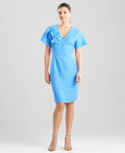 Natori Women's Basket Weave V-Neck Midi Dress