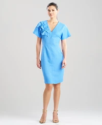 Natori Women's Basket Weave V-Neck Midi Dress