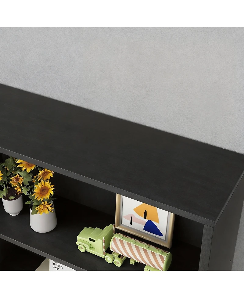 Yigii 6-Tier Wood Bookshelf for Home Office Living Room Bedroom