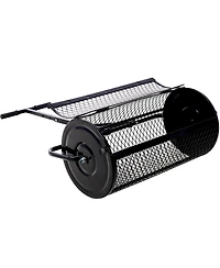 flynama Black 24 Inch Peat Moss Spreader Metal Mesh Compost Spreader T Shaped Handle for Lawn Garden Care Manure Seeding Planting