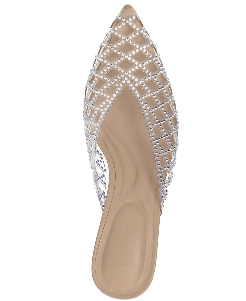 I.n.c. International Concepts Women's Gaylian Vinyl Heel Slip-On Sandals, Macy's Exclusive