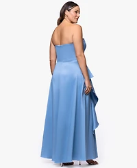 Xscape Plus A-Line Asymmetrical Neck Ball Gown