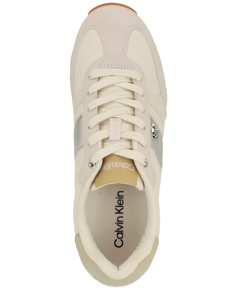 Calvin Klein Women's Anora Round Toe Lace-Up Sneakers