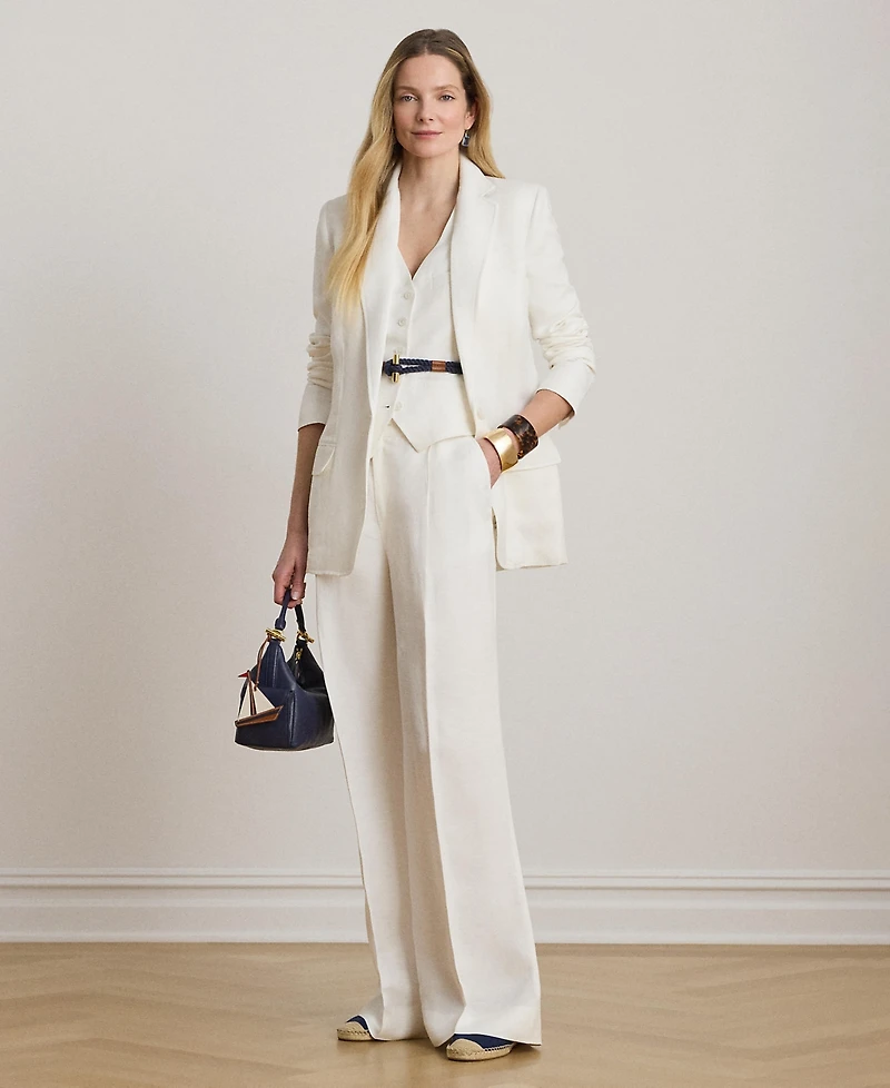 Lauren Ralph Petite Notch Lapel Twill Blazer