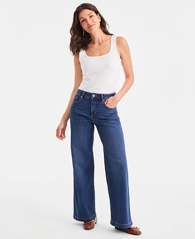 Style & Co Women's High-Rise Wide-Leg Jeans, Macy's Exclusive