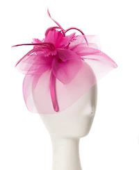 August Hats Feather Flower Net Fascinator Hat