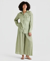 And Now This Women's Oversized Satin Shirt, Macy's Exclusive