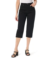 Gloria Vanderbilt Women's Amanda Printed Slit Capri Jeans