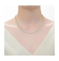 Flawless Tennis Necklace with Round Shape Cubic Zirconia
