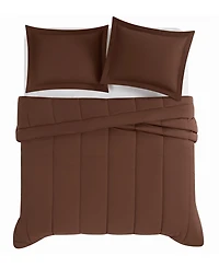 Brooklyn Loom Solid Cotton Percale 2-Pc. Comforter Set, Twin/Twin Xl